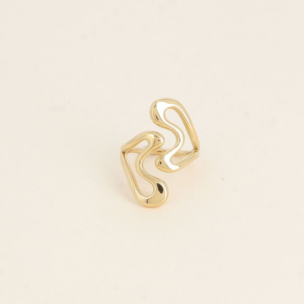 Weit geöffneter Ring – doppelt durchbrochenes Herz