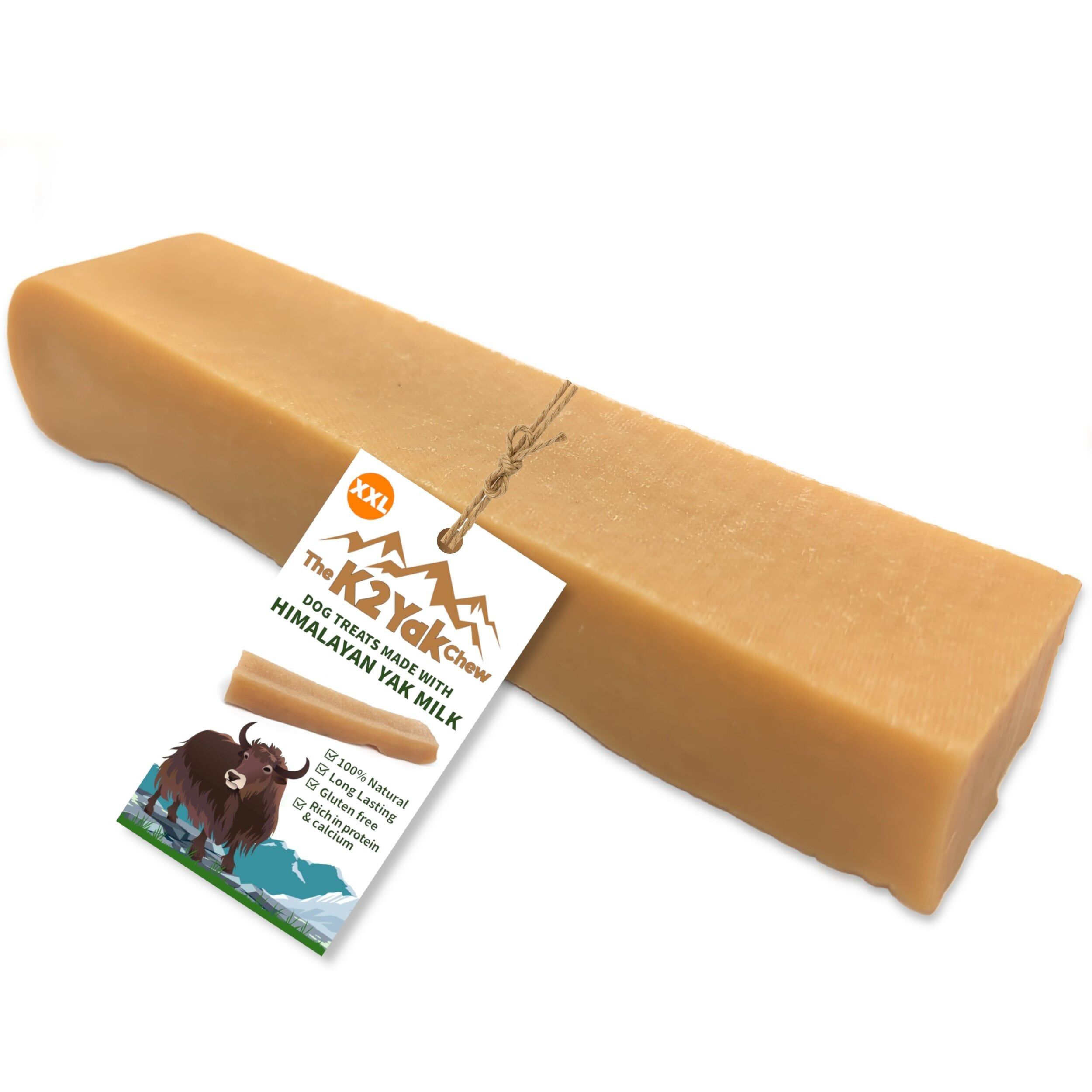 Friandises naturelles longue durée K2 Yak Chews pour chiens, format XXL (200-250 g).