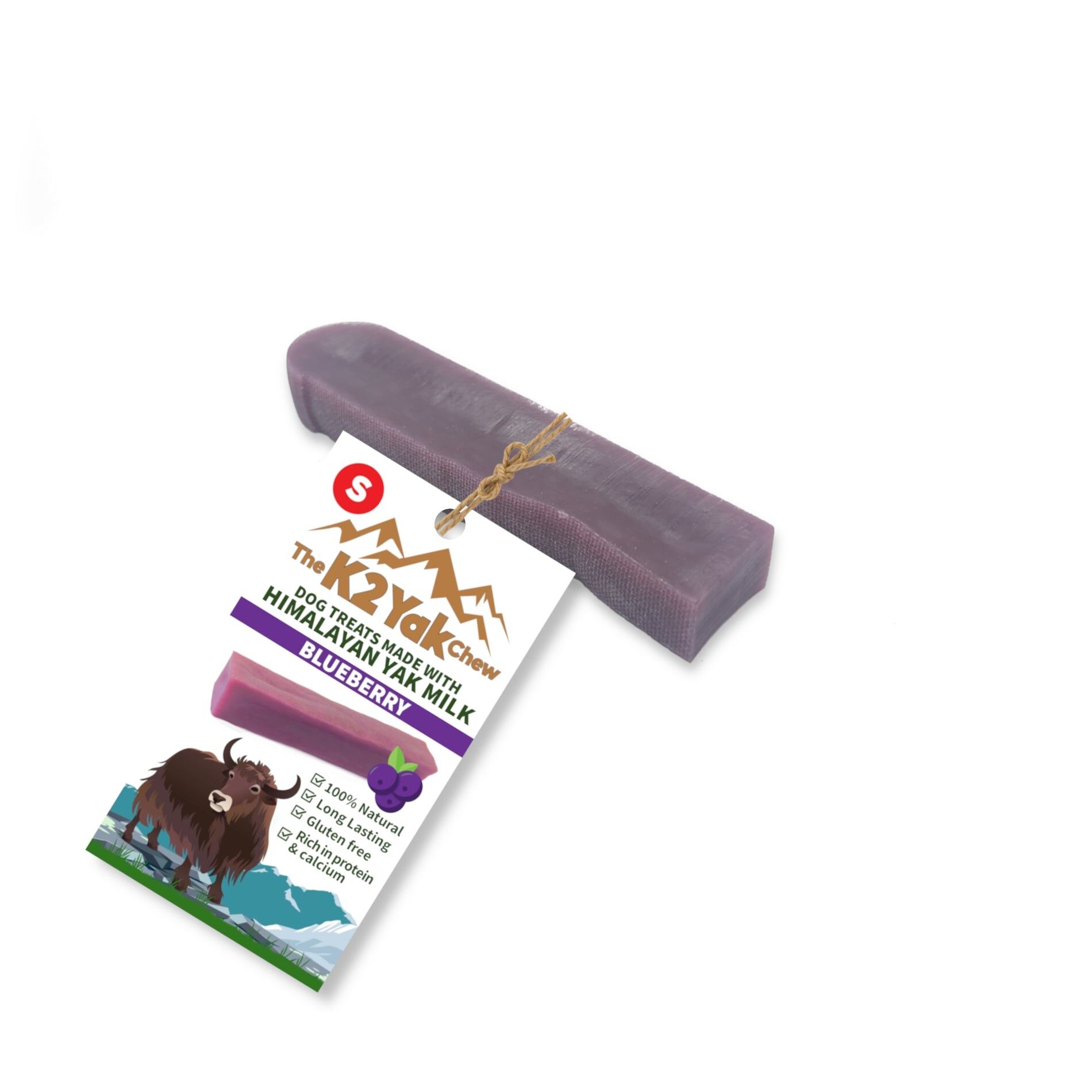 Friandises pour chiens K2 Yak Chews, saveur myrtille, petit format 30-40 g