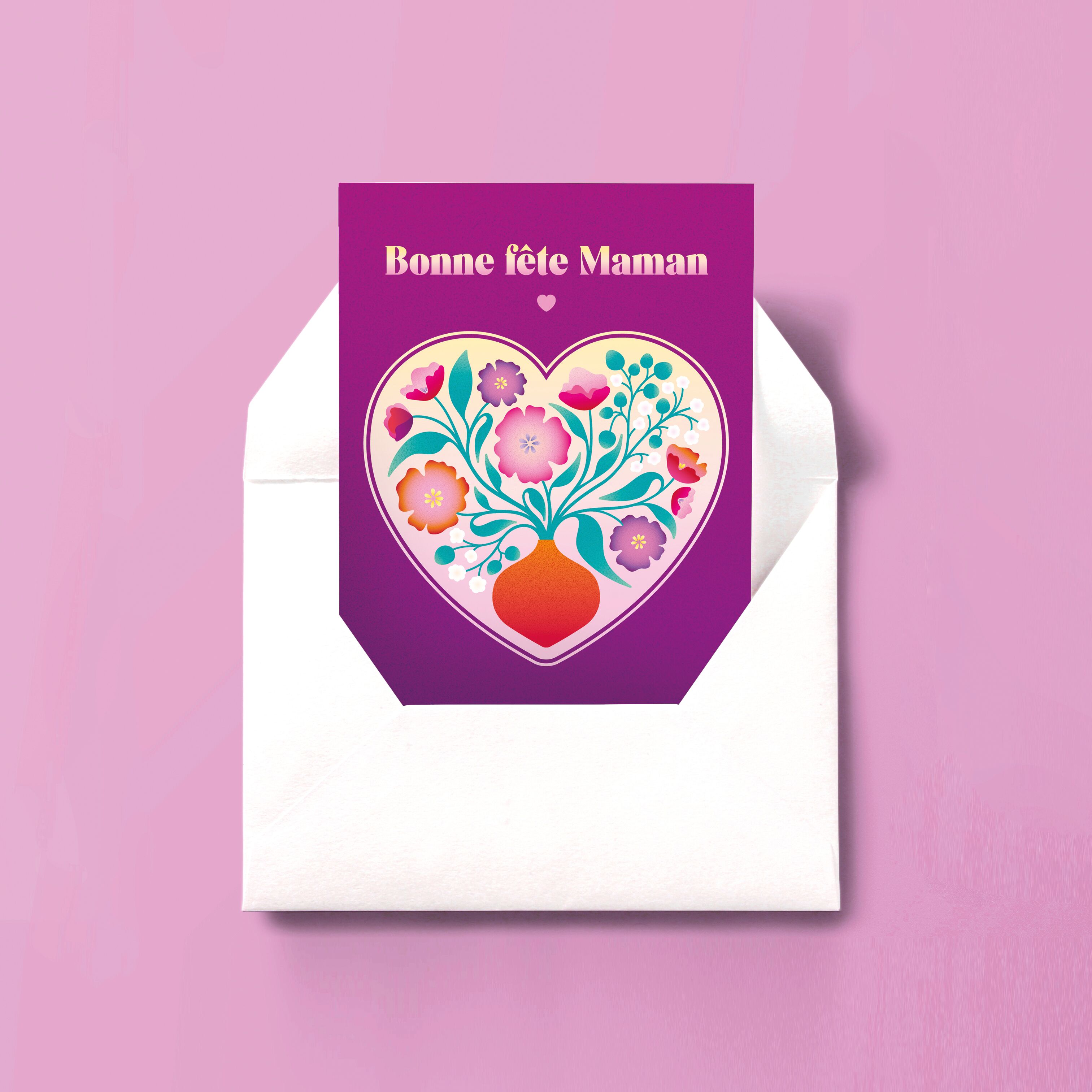 Happy Mother's Day Card - Purple Heart
