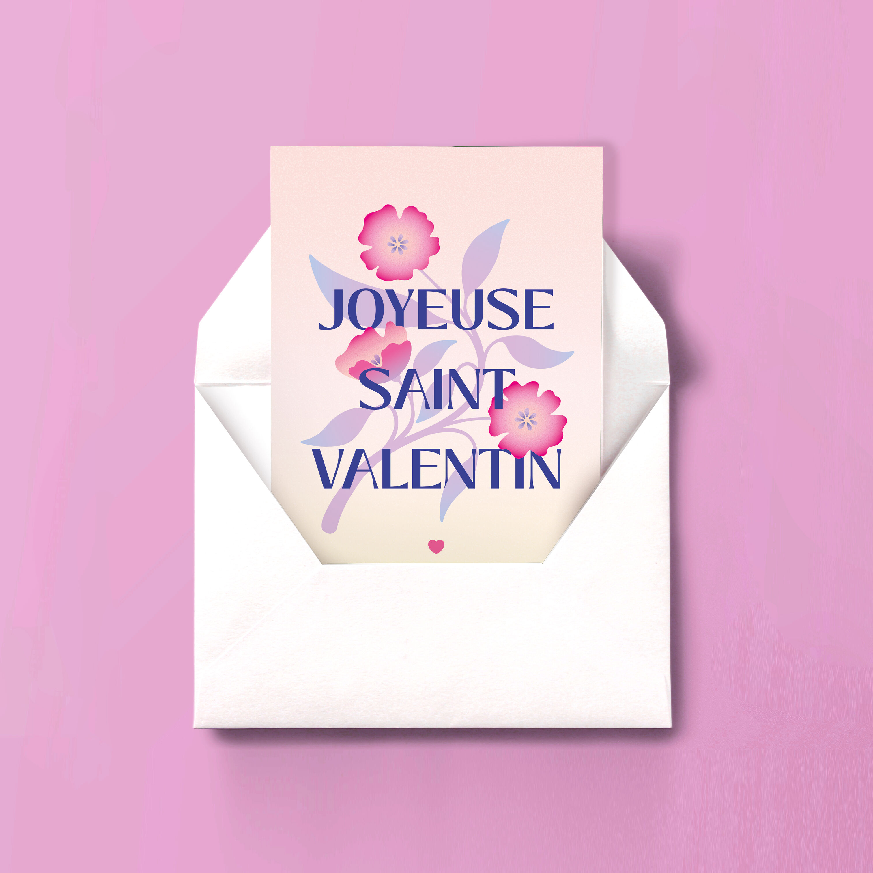 Happy Valentine's Day Card - Blue