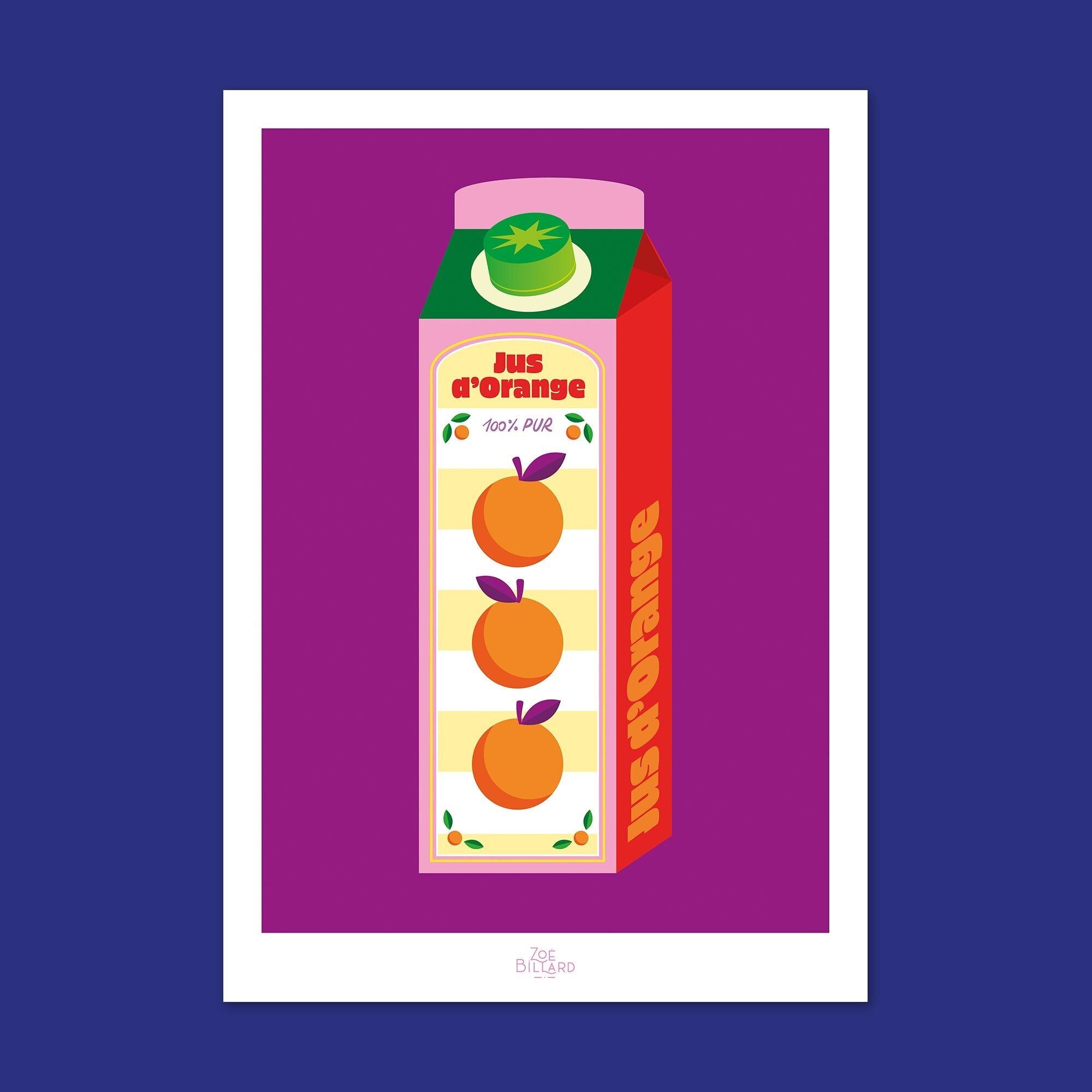 Póster de jugo de naranja