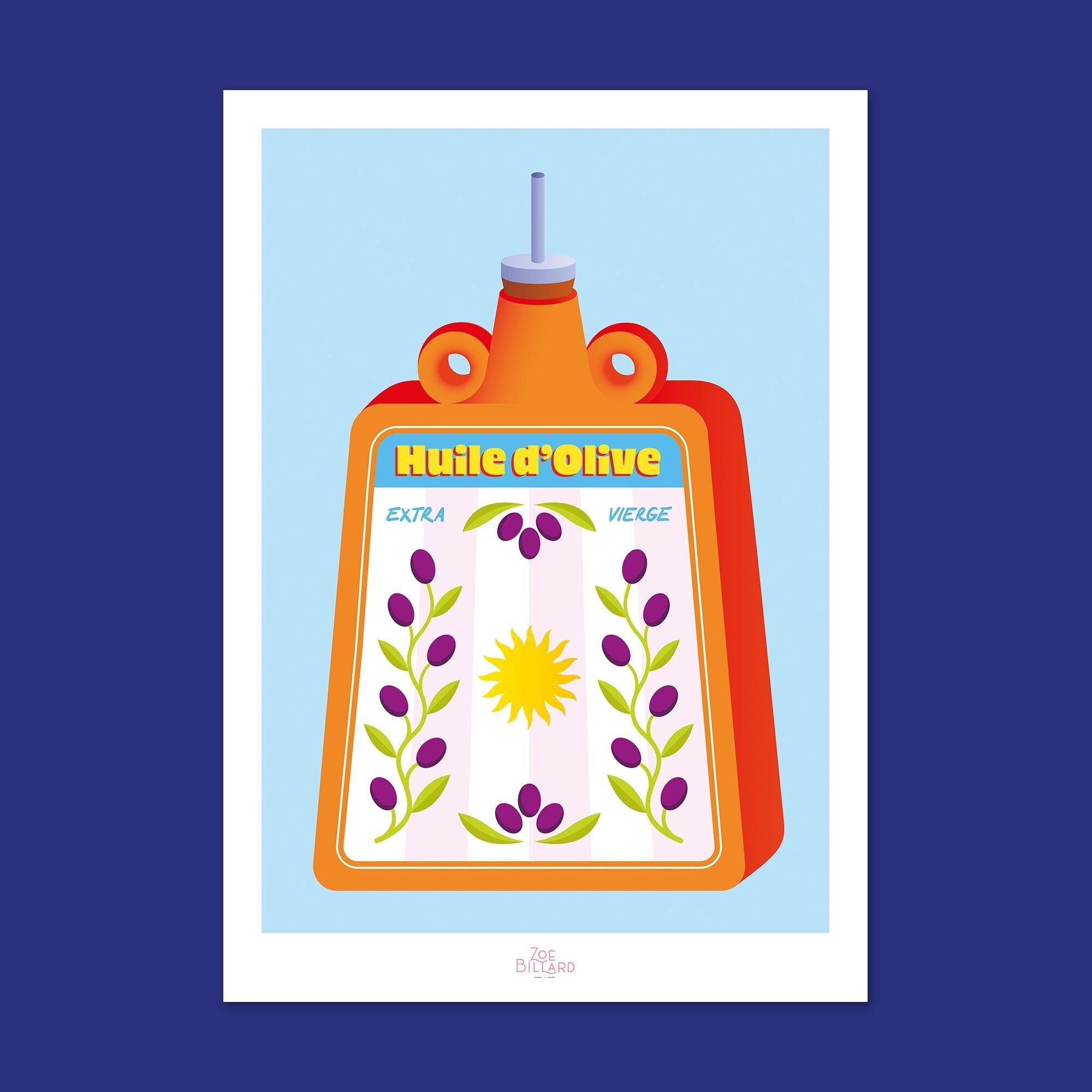 Póster de aceite de oliva