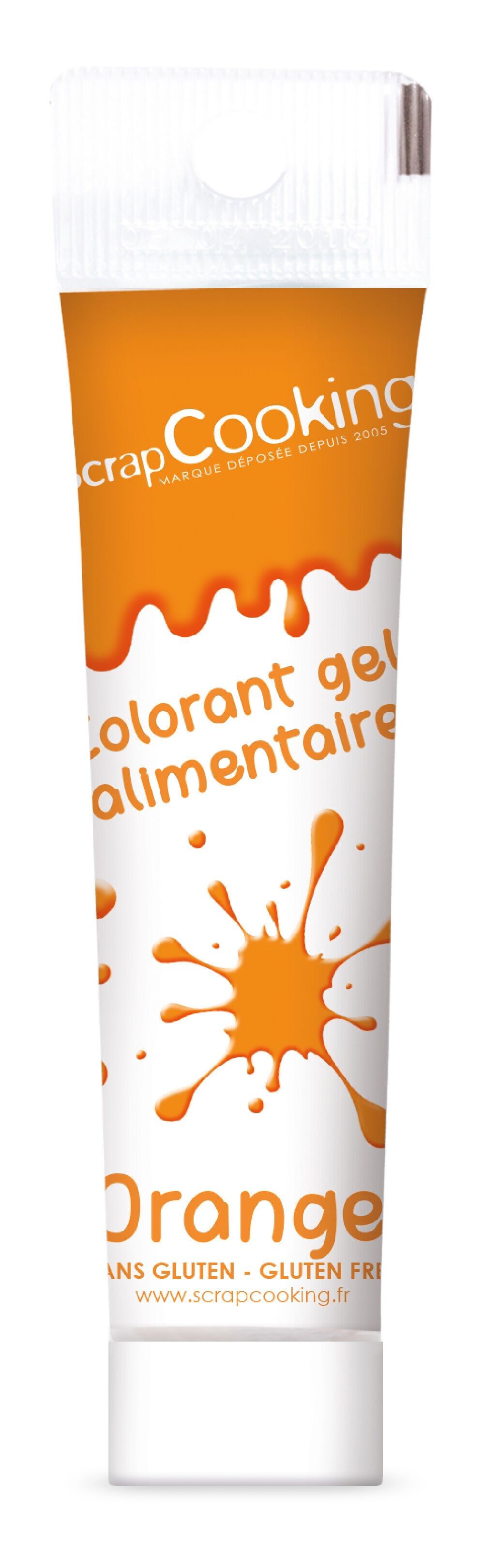 Orangefarbene Gel-Lebensmittelfarbe 20 g