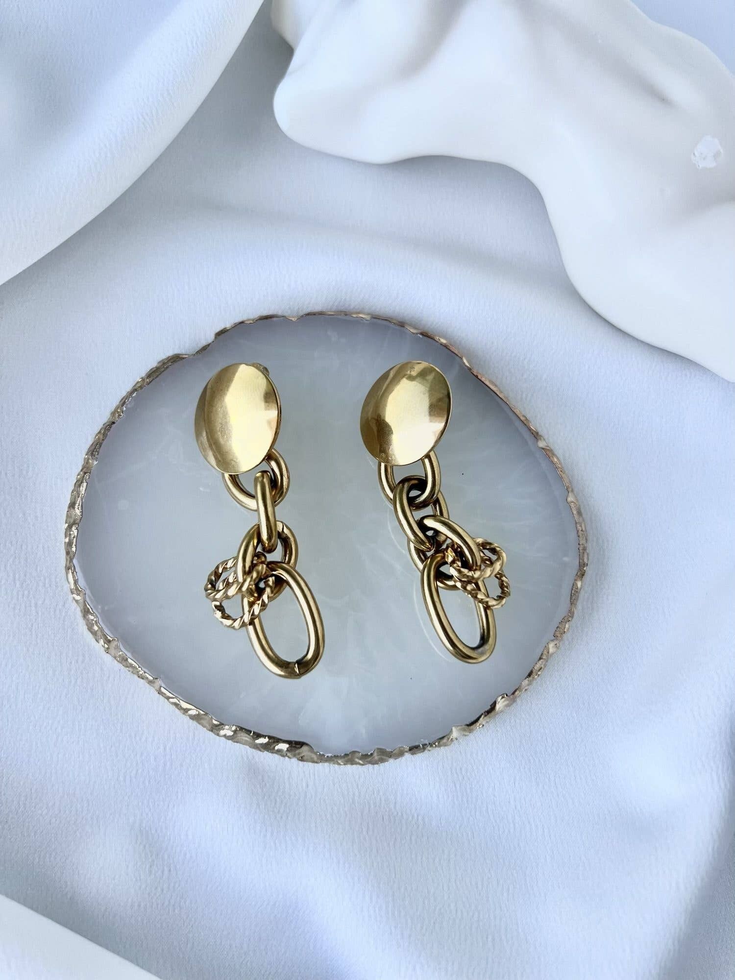 Pendientes de cadena gruesa