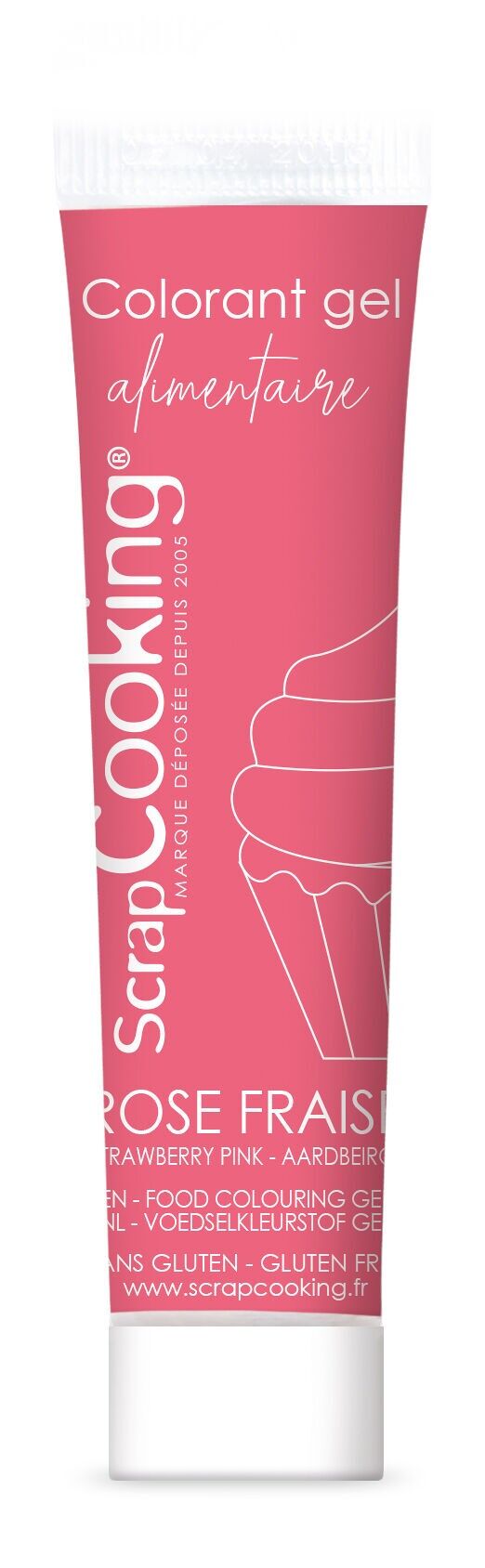 Erdbeerrosa Gel-Lebensmittelfarbe 20 g