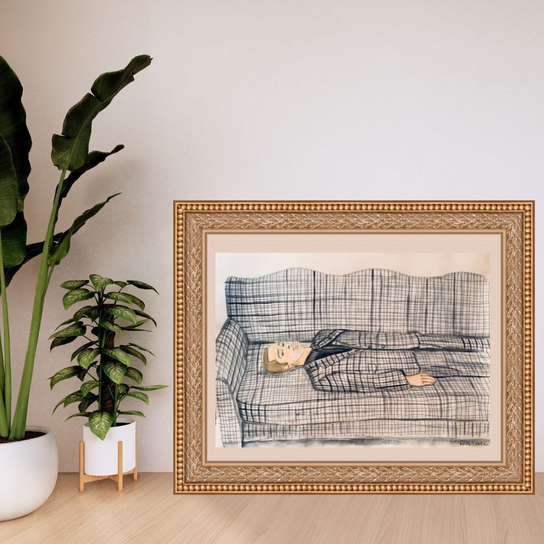 Print Format A3 / carte postale - Le canapé (reproduction)