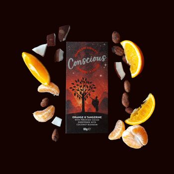 Tablette de Chocolat Bio Vegan Orange & Mandarine 60g 2