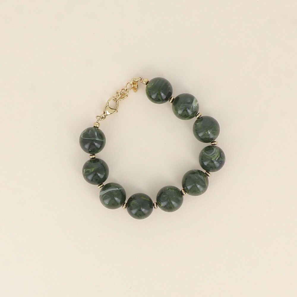 Armband am Kabel - Harzkugelperlen