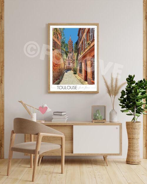 Affiche Toulouse 30x42 cm  • Travel Poster