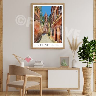 Póster de Toulouse 30x42 cm • Póster de viaje