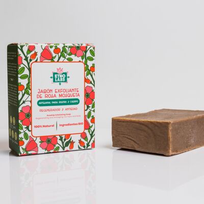 Rosehip Exfoliating Soap, 100% natural. Anti-aging and skin regeneration power