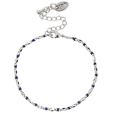 ONE DAY charity bracelet 14k witgoud - blauw