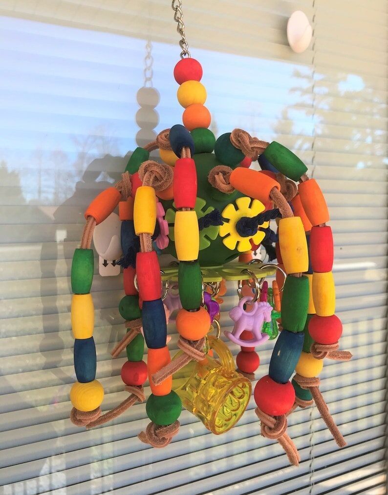 JOUET PIEUVRE PERROQUET, Jouet pour oiseau