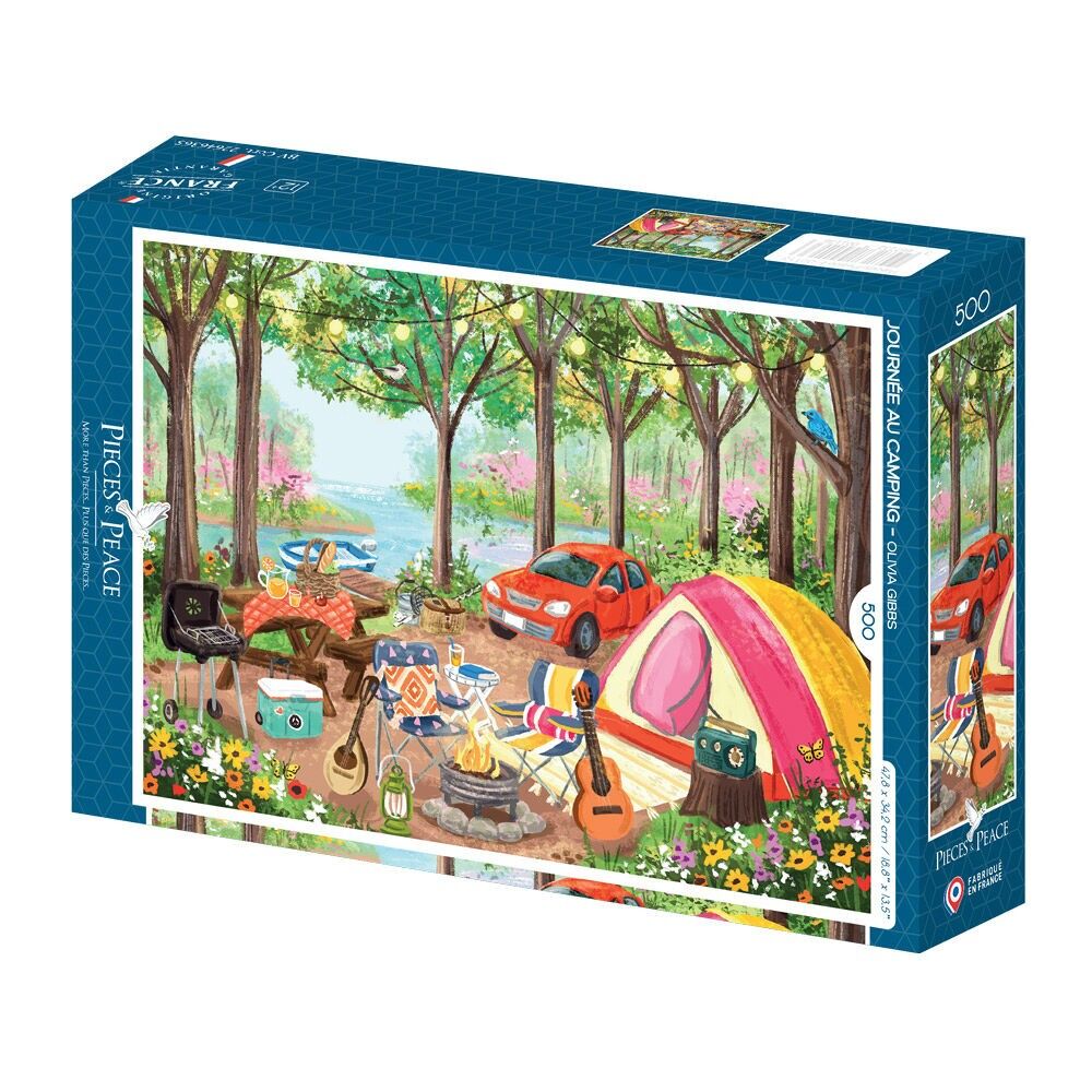 500-teiliges Puzzle – Ein Tag auf dem Campingplatz