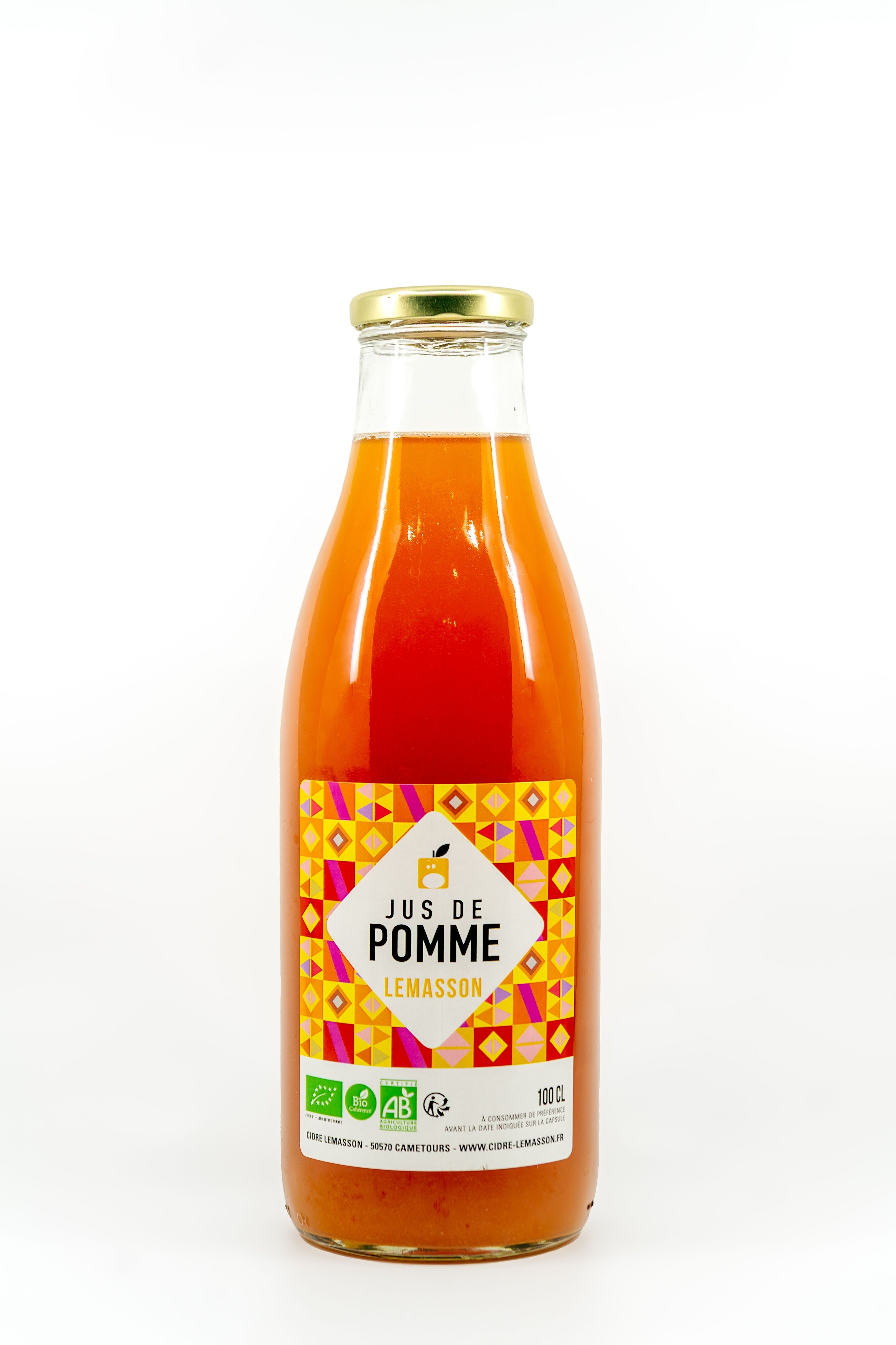 Organic unfiltered apple juice, 100 cl