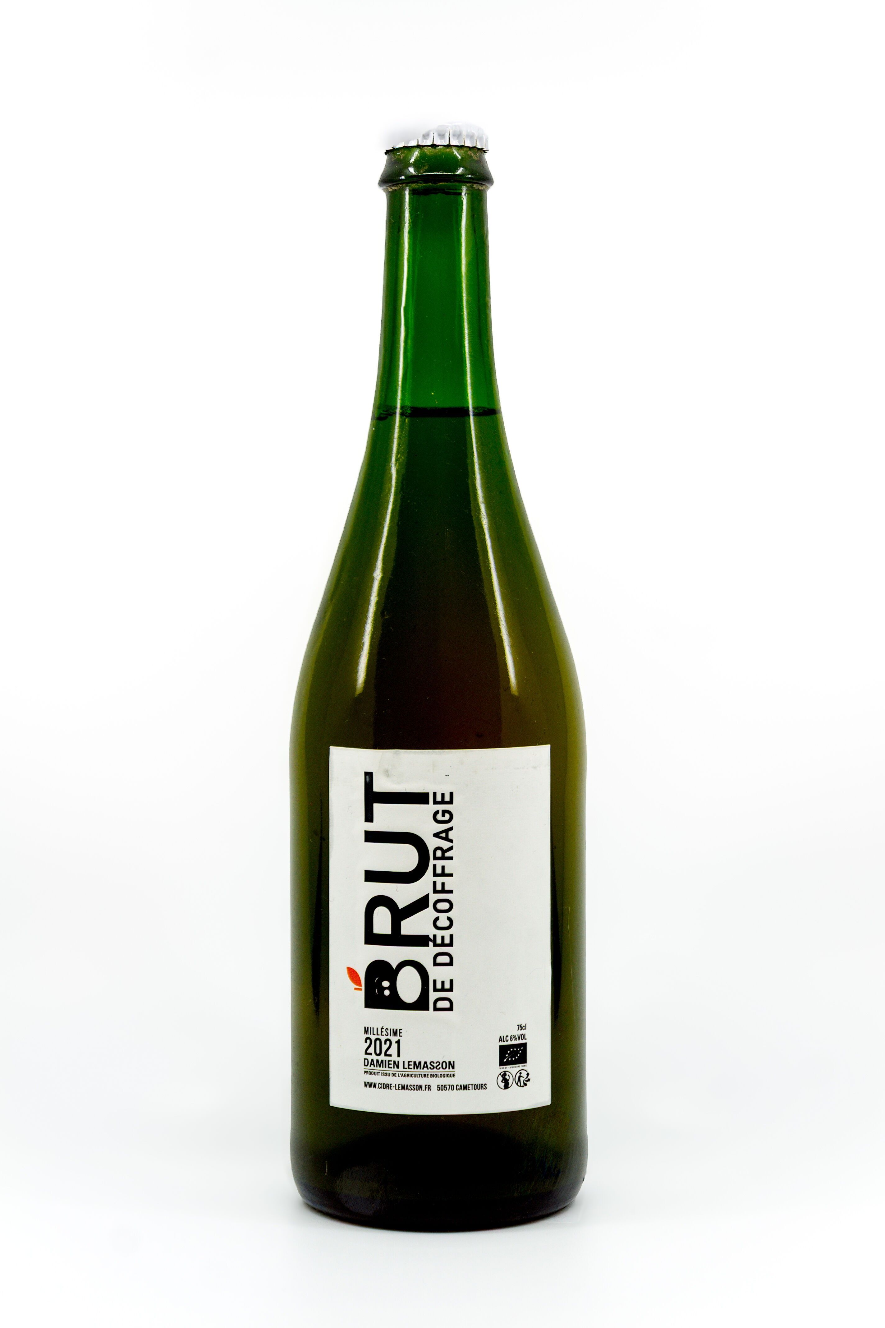 Cidre bio nature Brut de décoffrage 2024, Extra-brut, 75 cl
