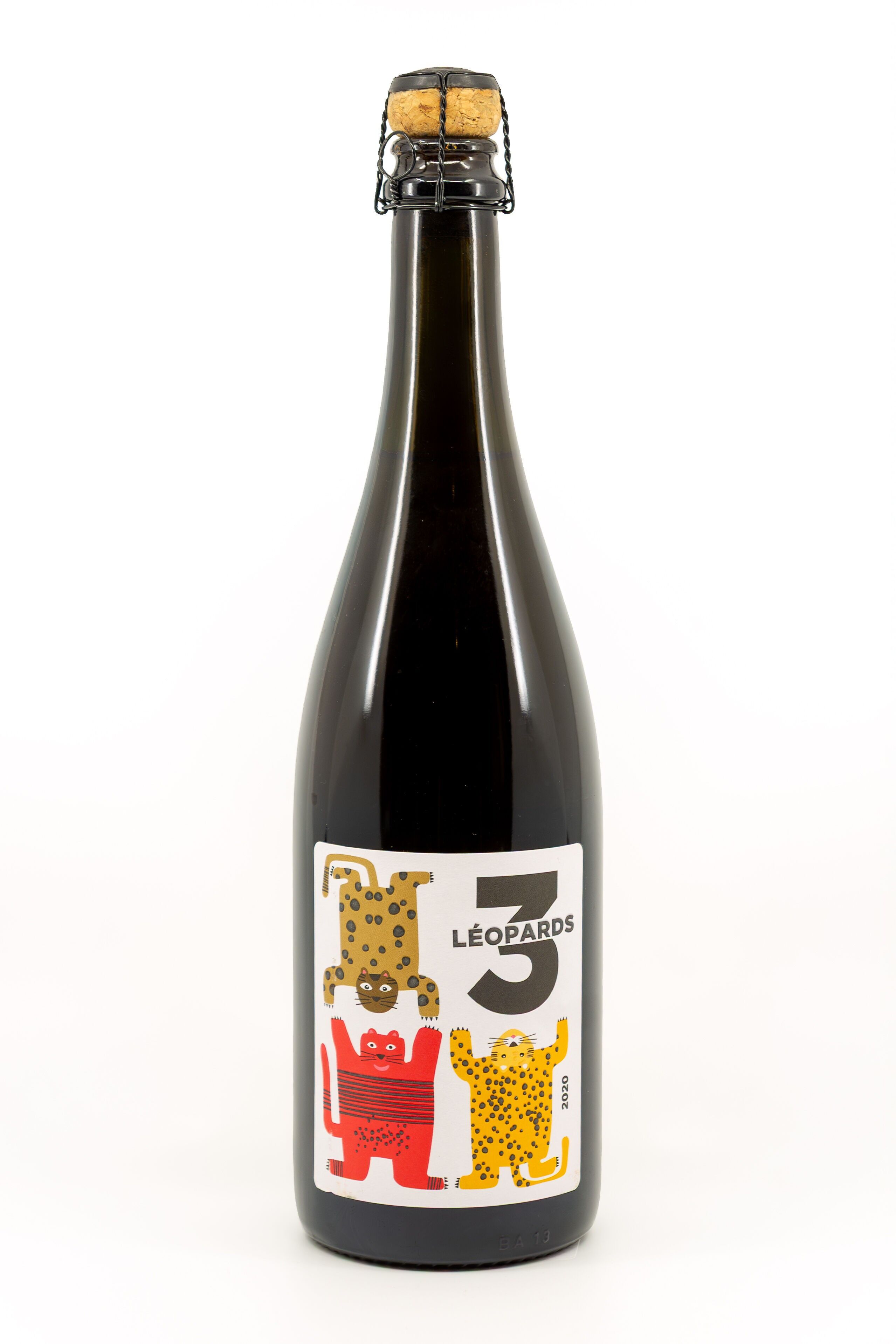 Cidre dégorgé bio "3 Léopards" 2020, cofermentations pomme/poire, brut, 75