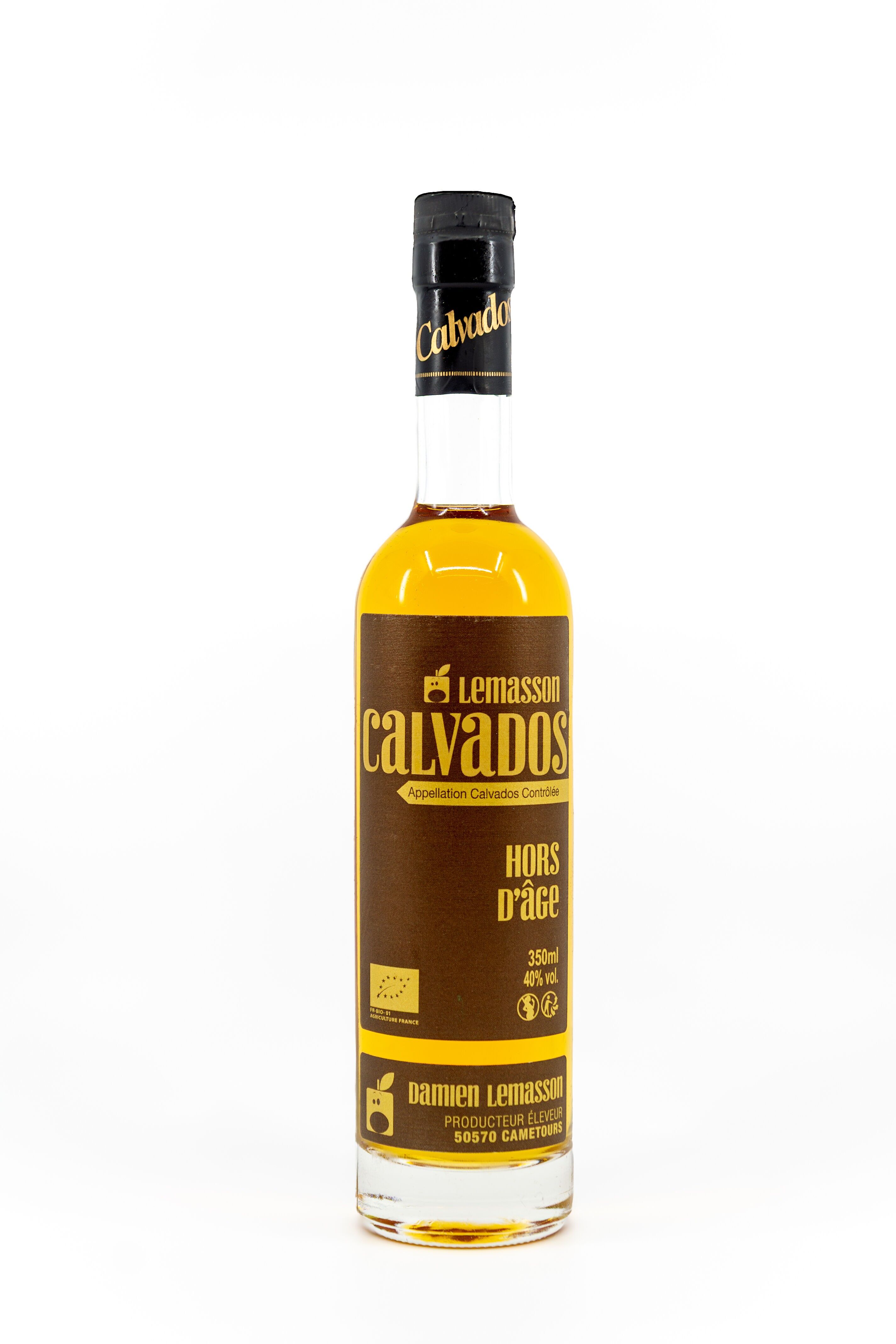 Lemasson organic aged Calvados, 6 years old, 35 cl