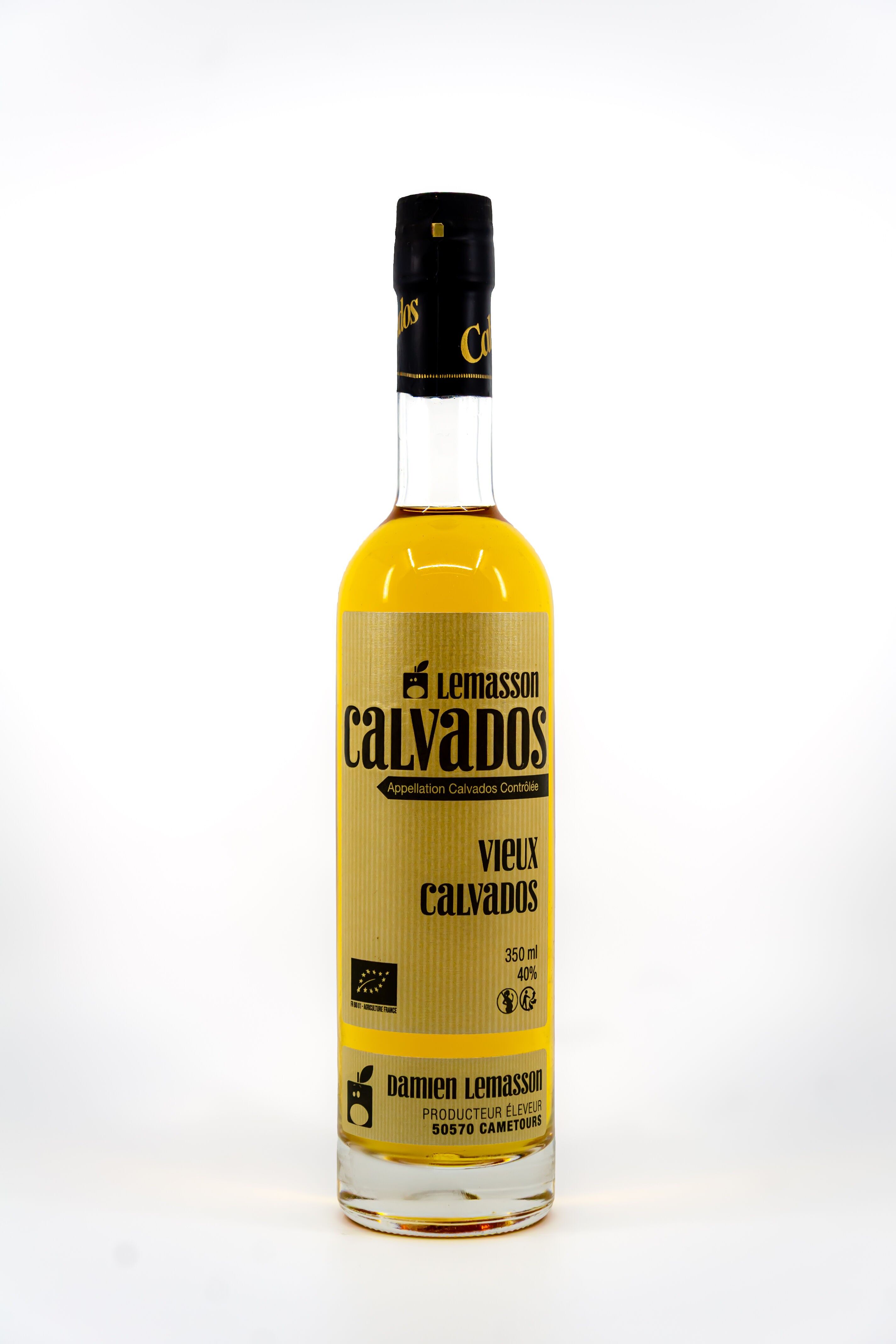 Lemasson organic aged Calvados, 3 years old, 35 cl