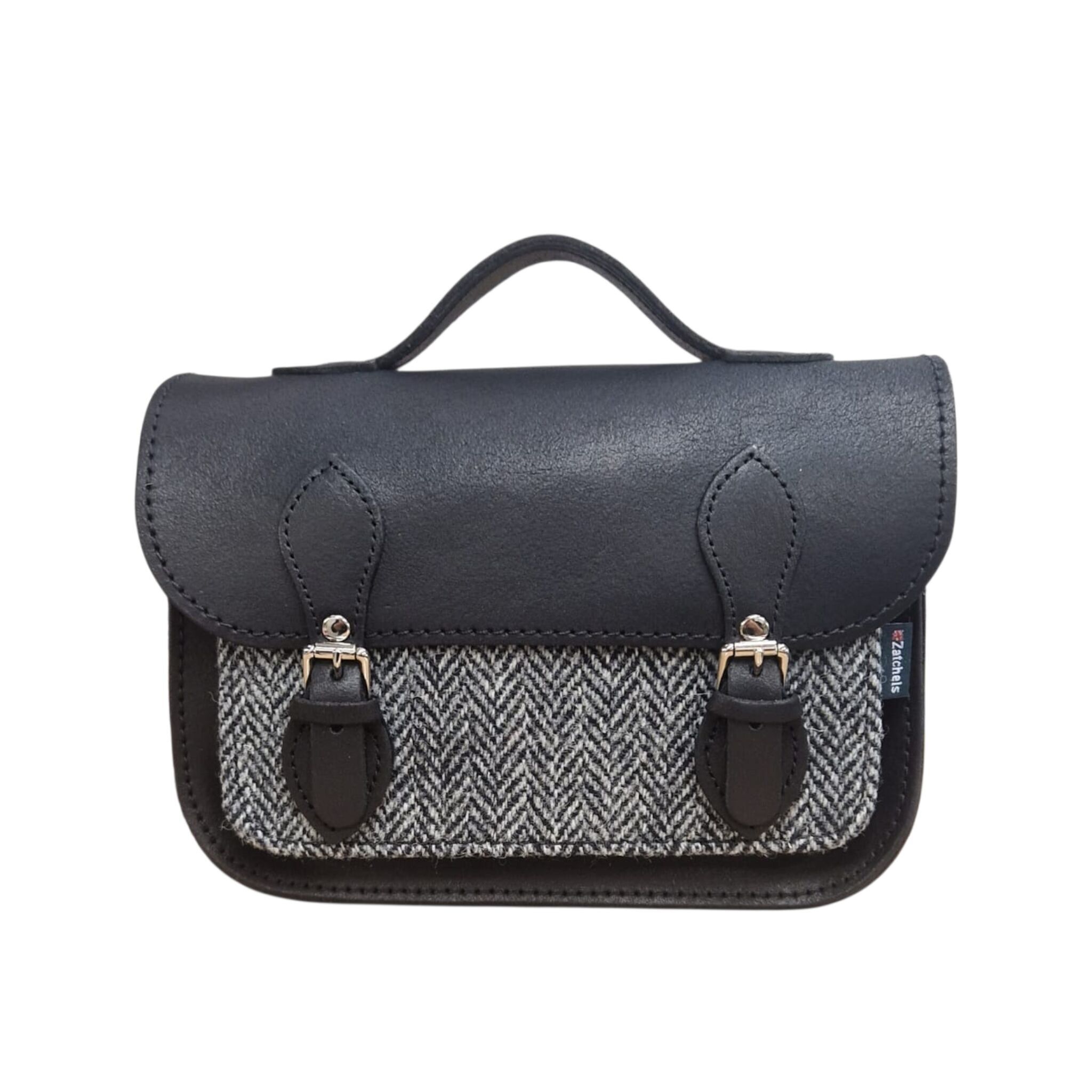 Midi Tannery & Tweed Satchel - Schwarz