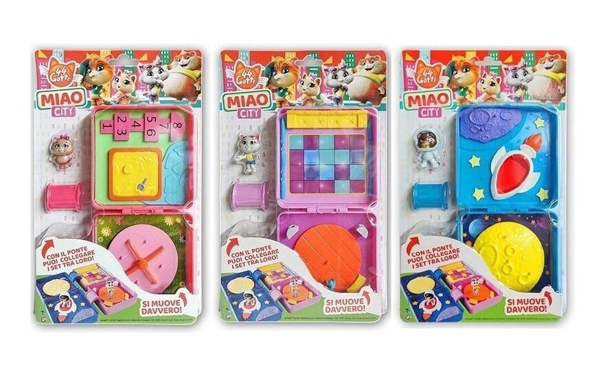 Assortimento 44Statue gatti – Miao City – Sur carte – 18 x 28 cm