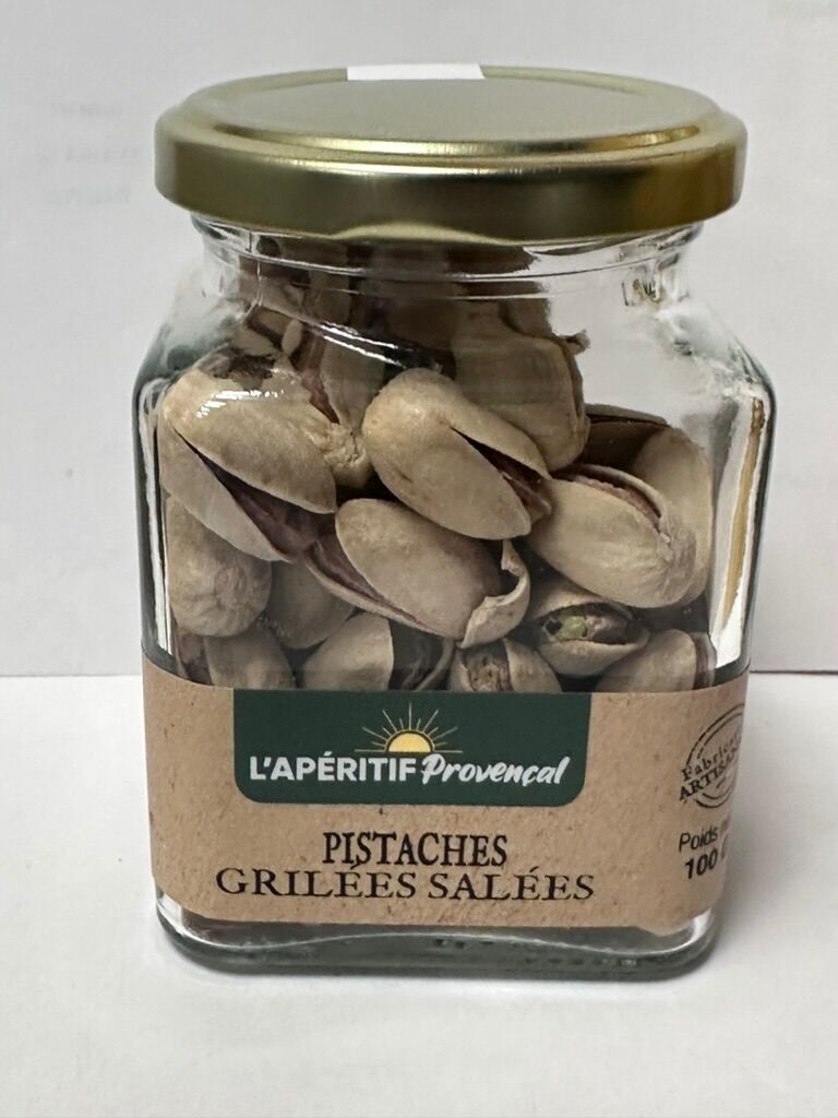 Gesalzene, geröstete Pistazien, 100-g-Glas
