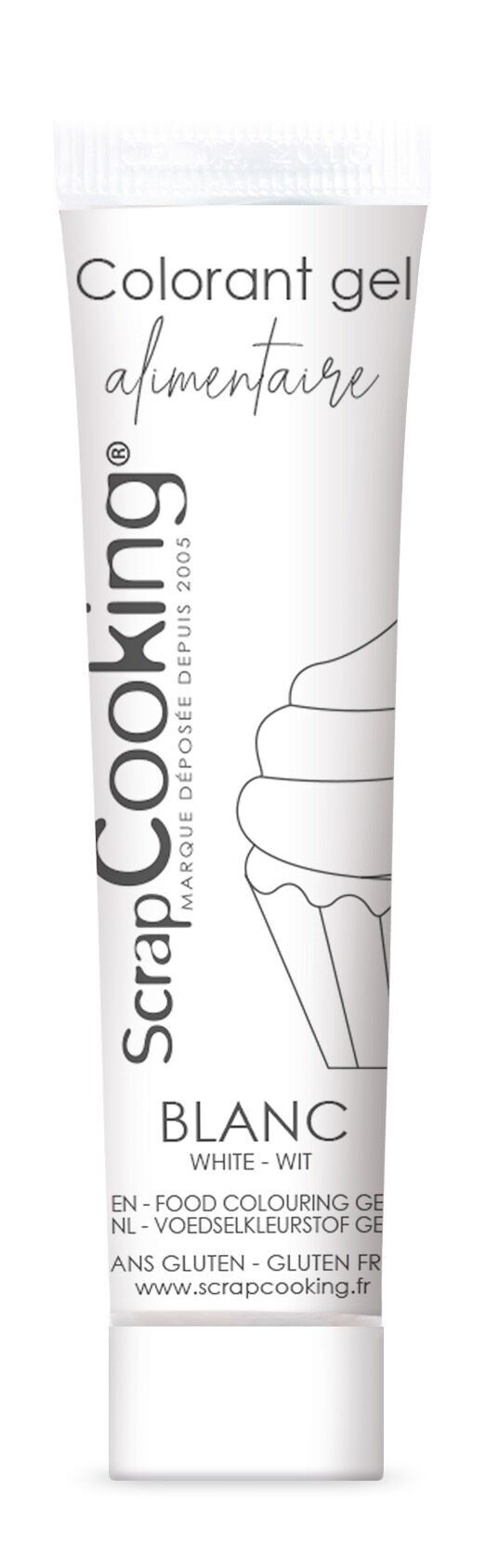 Weiße Gel-Lebensmittelfarbe 20 g