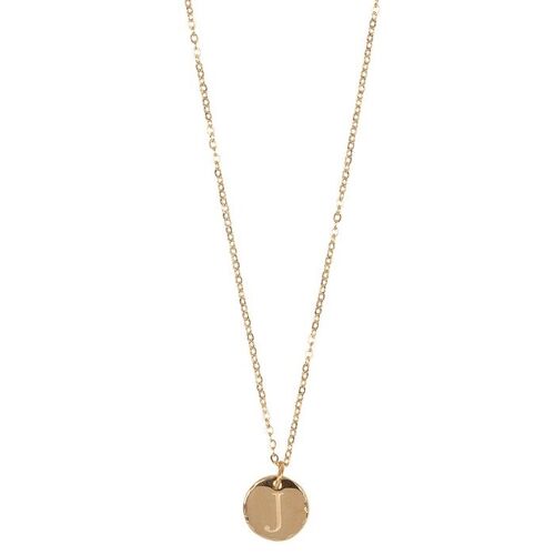 Jozemiek initiaal ketting met letter J,14k goud plating