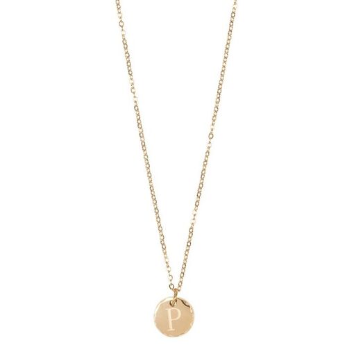 Jozemiek initiaal ketting met letter P ,14k goud plating