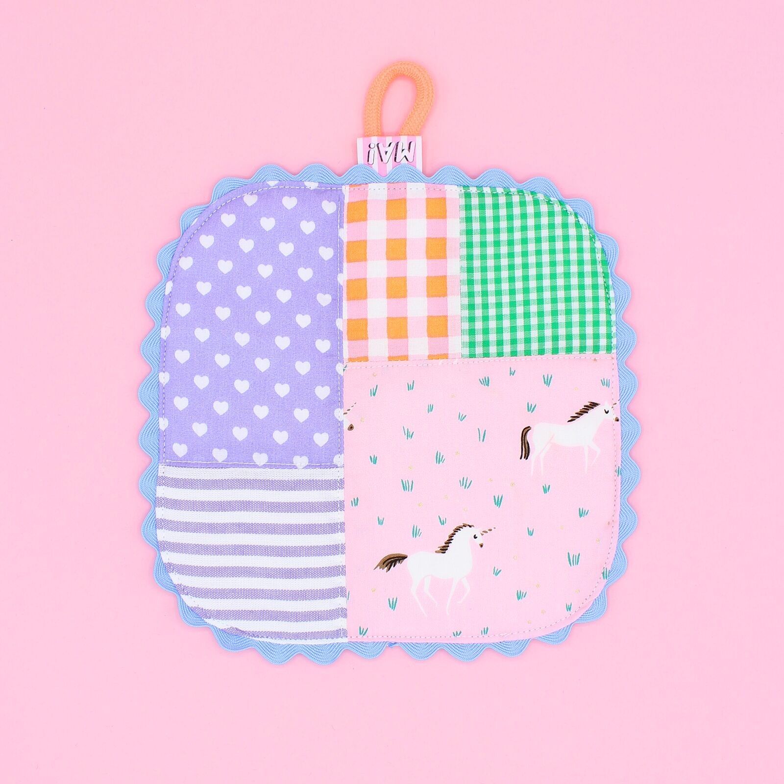 Manique patchwork - licornes