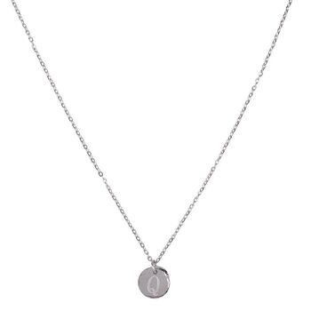 Collier initiale Jozemiek avec lettre Q, Argent