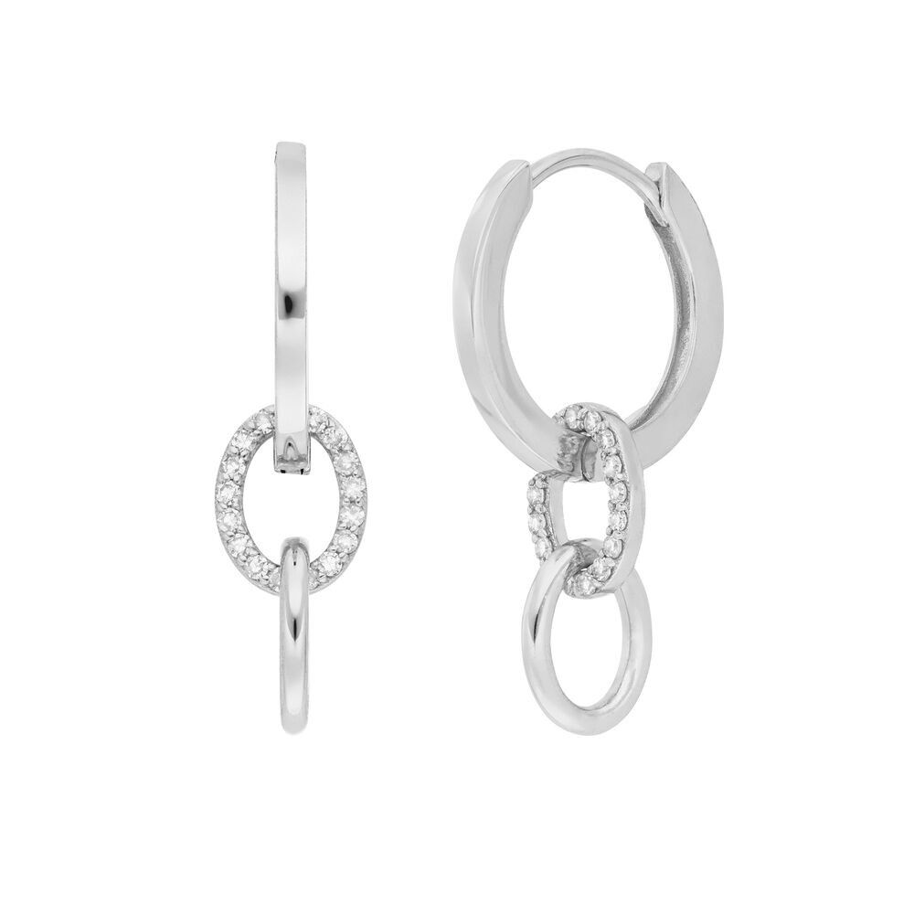 Creolen ETERNAL TOUCH, Diamanten, 14 Karat Weißgold