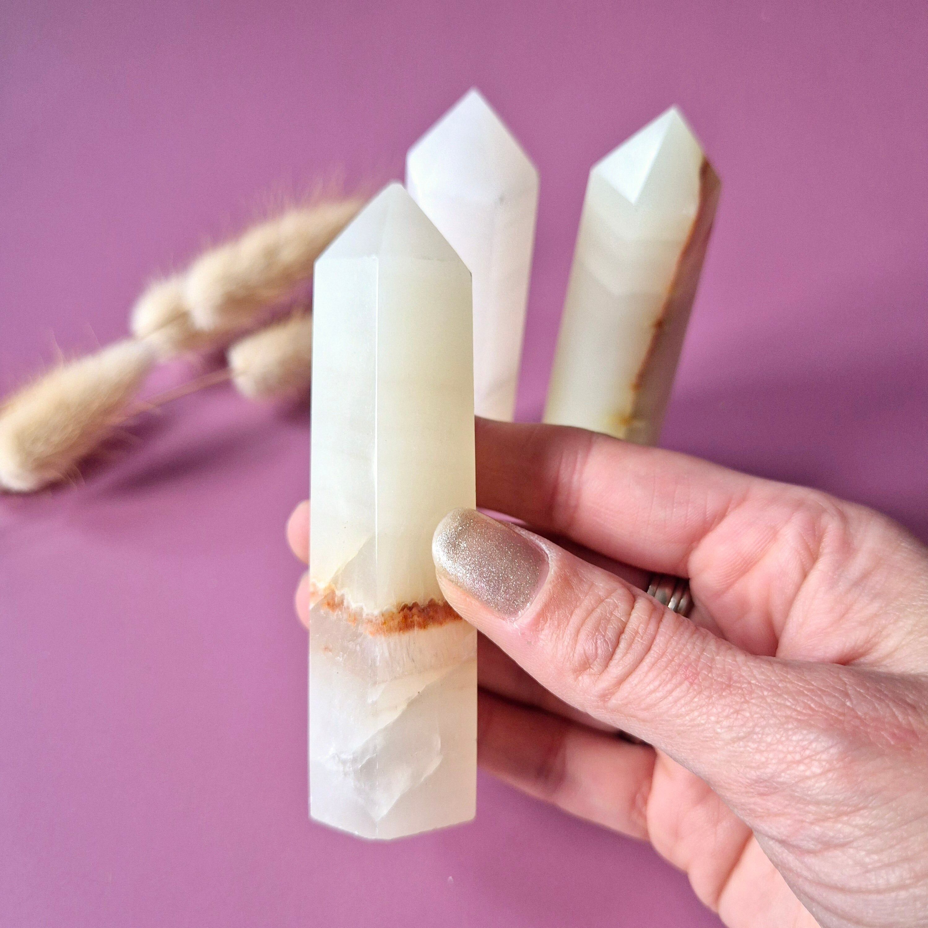 Tour de jade afghan (8–10 cm) : Paix • Guérison • Harmonie