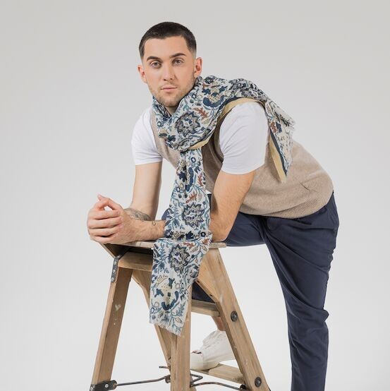 Sciarpa da uomo in cotone SANTI