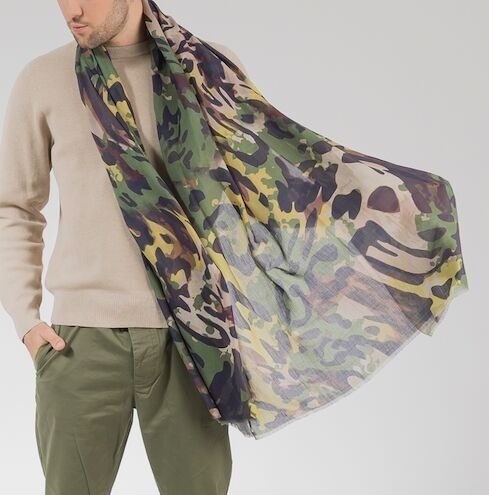 SYLVIO men's cotton voile scarf