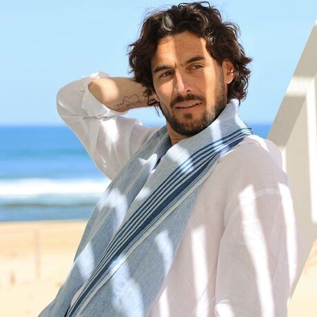 FRANCIS men's linen and cotton scarf