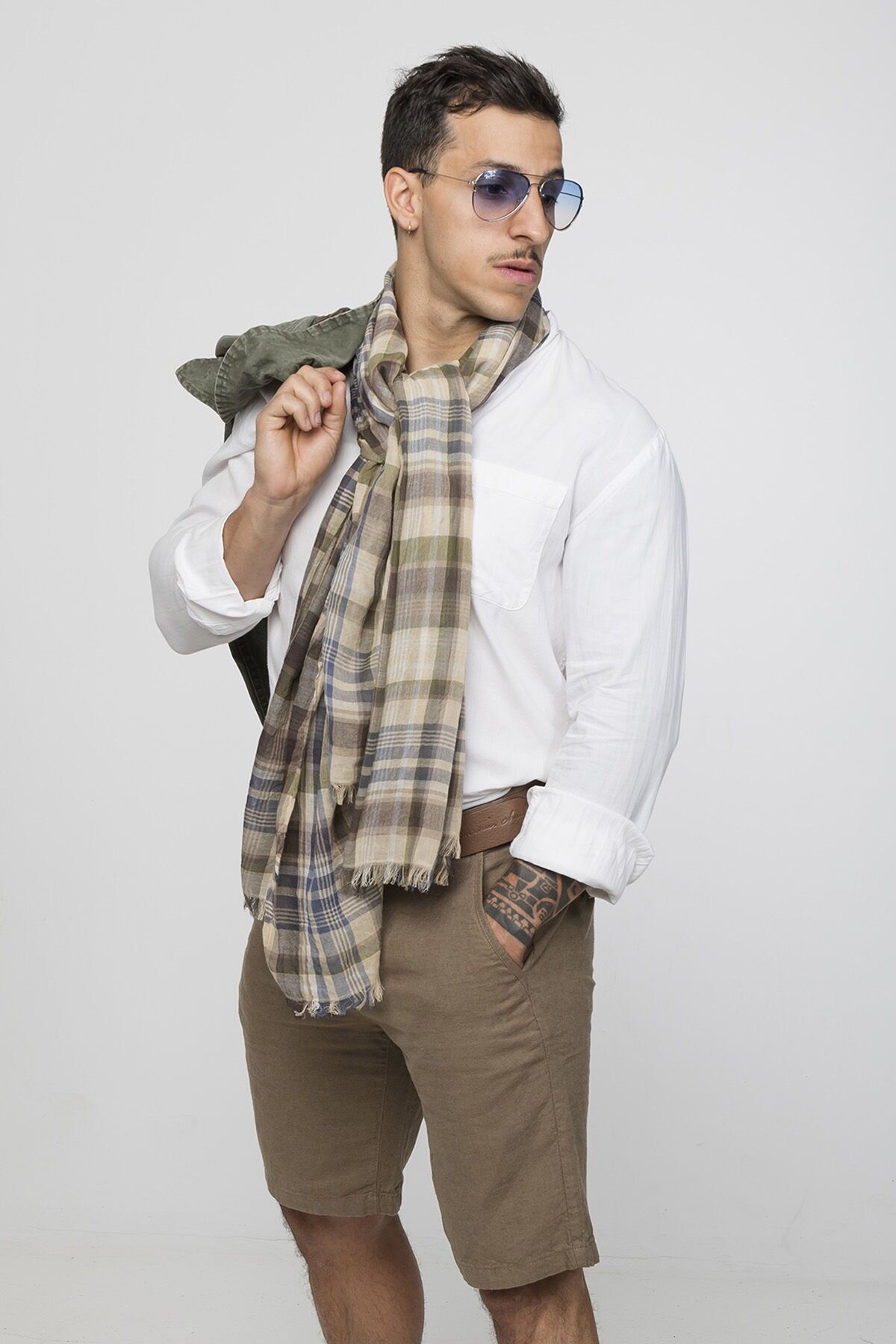 LIVIO Scottish cotton men's scarf