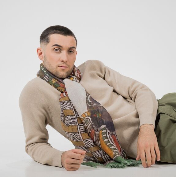 Sciarpa da uomo in lino e cotone SHIVA