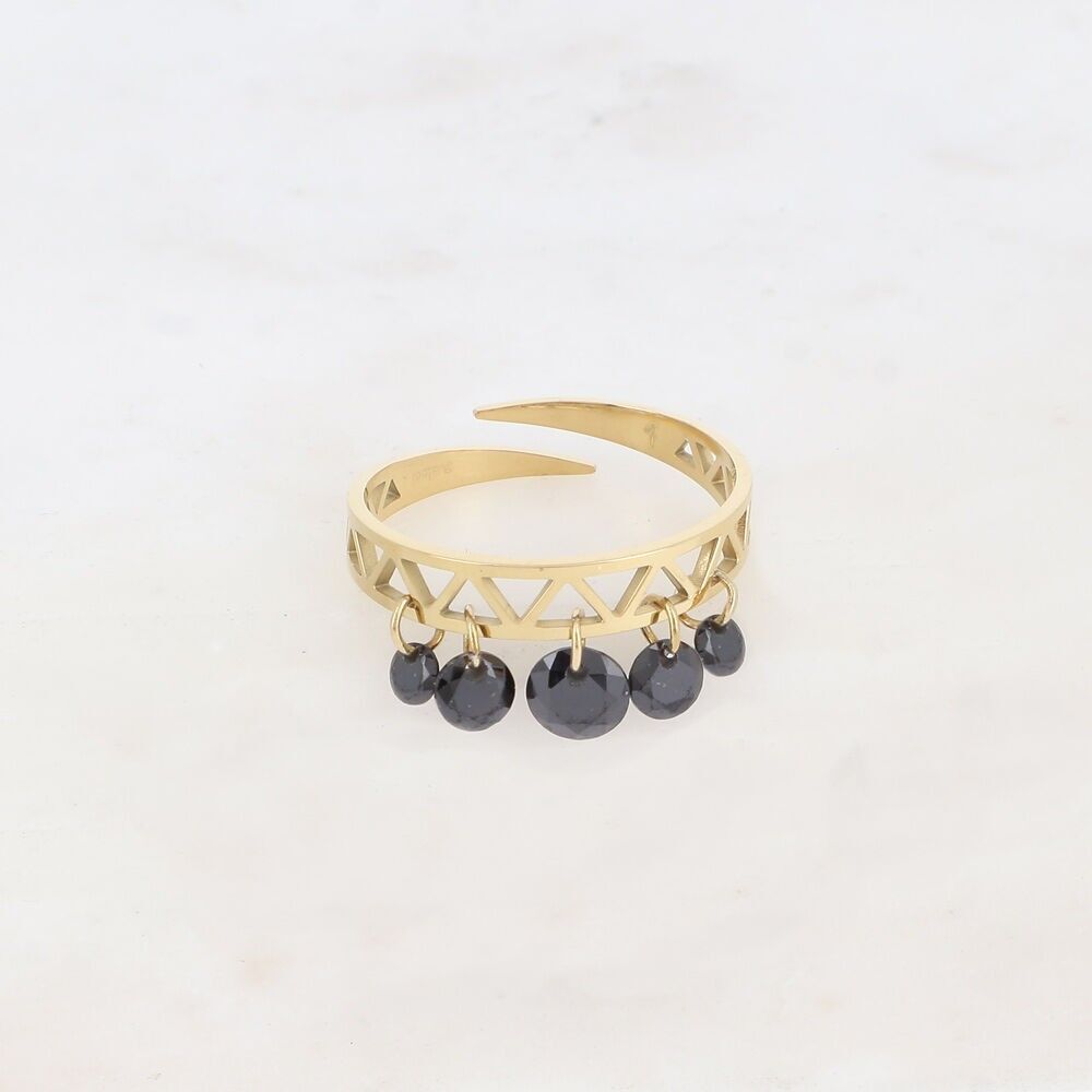 Ring – 5 baumelnde Kristalle