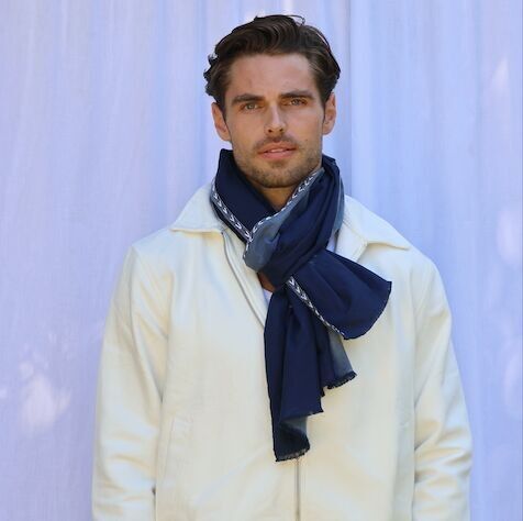 Herren-Baumwollschal im Batik-Stil SAM