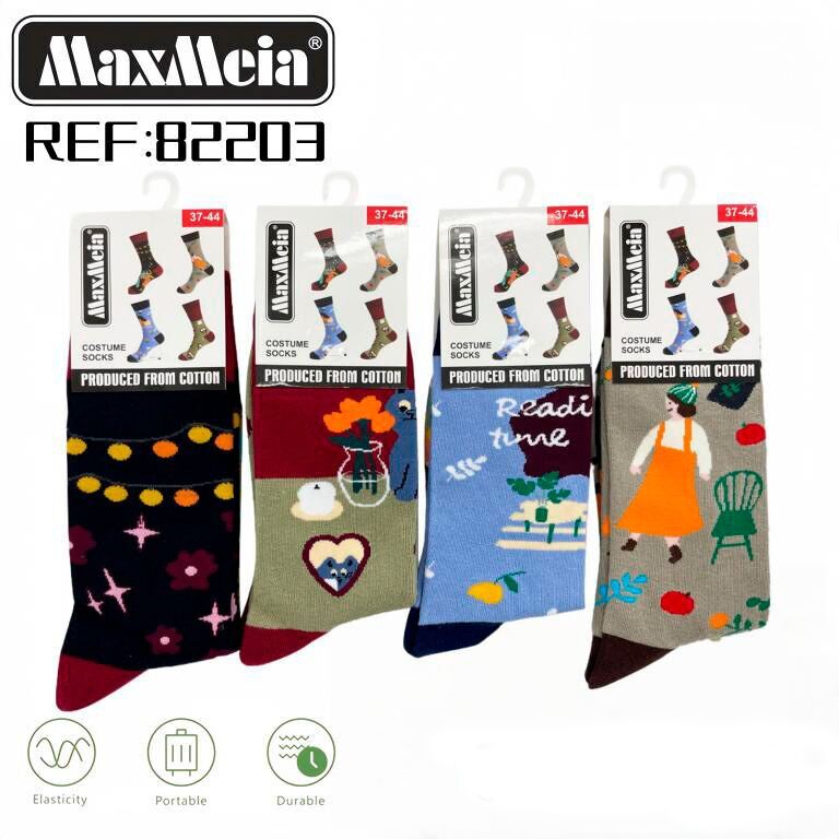 Calzini lunghi, elastici e resistenti in cotone