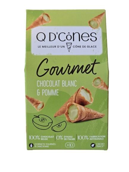 Q de Conos GOURMET Chocolate Blanco y Manzana
