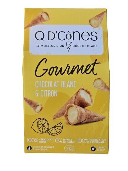 Q de Conos GOURMET Chocolate Blanco y Limón