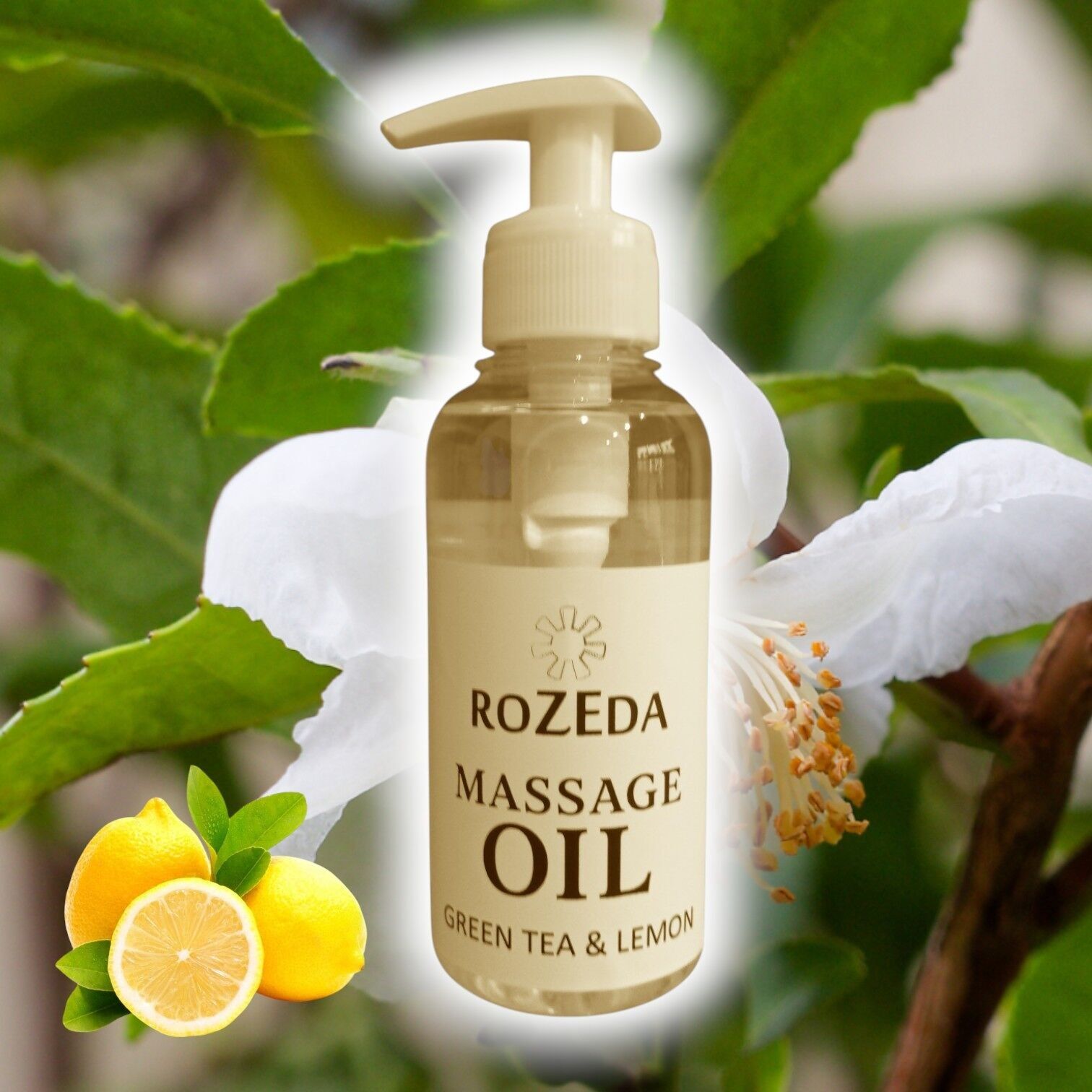 Aceite de masaje profesional, 200 ml - Té verde y limón
