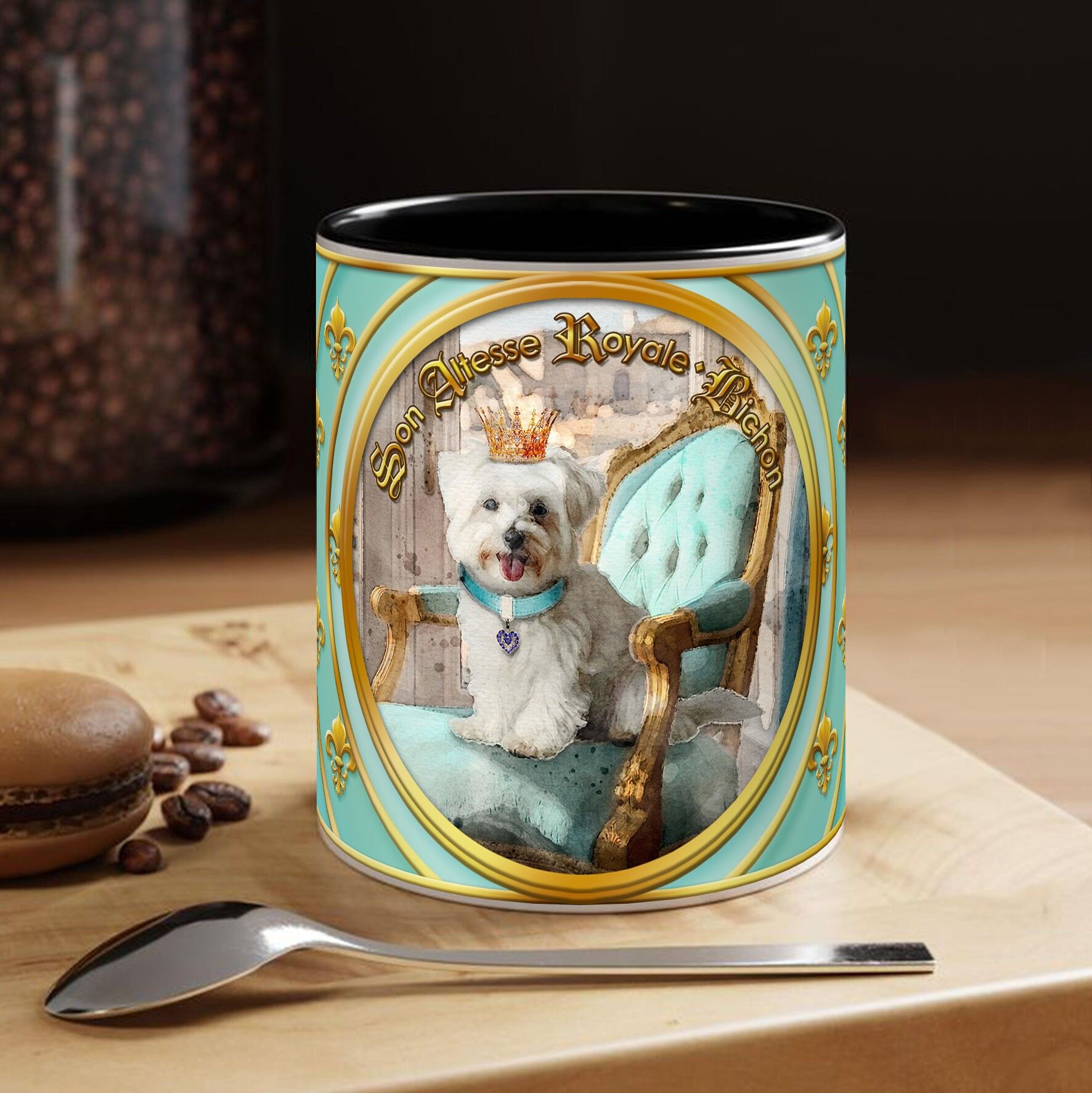 TAZZA - Cane - MALTESE BICHON - Collezione."Sua Altezza Reale"