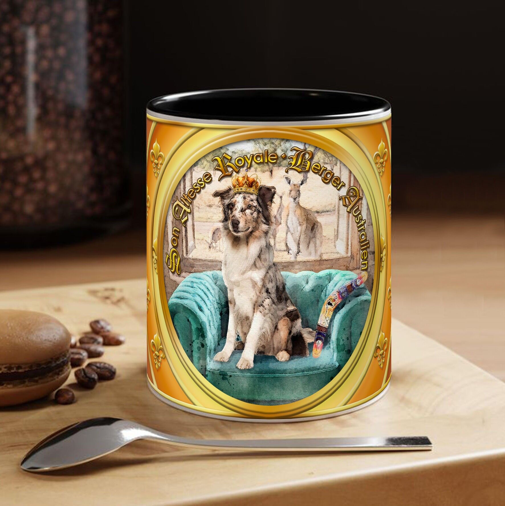 TAZZA - Cane - PASTORE AUSTRALIANO - Colleziona."Sua Altezza Reale"