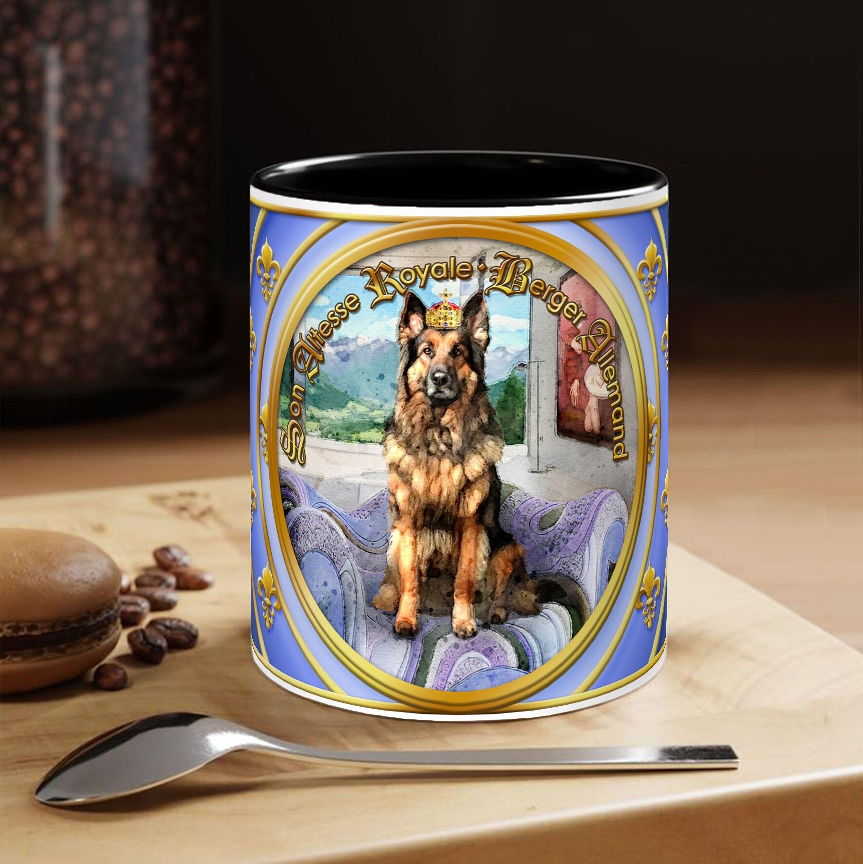 Tasse – Hund – Deutscher Schäferhund – Sammlerstück„Seine Königliche Hoheit“