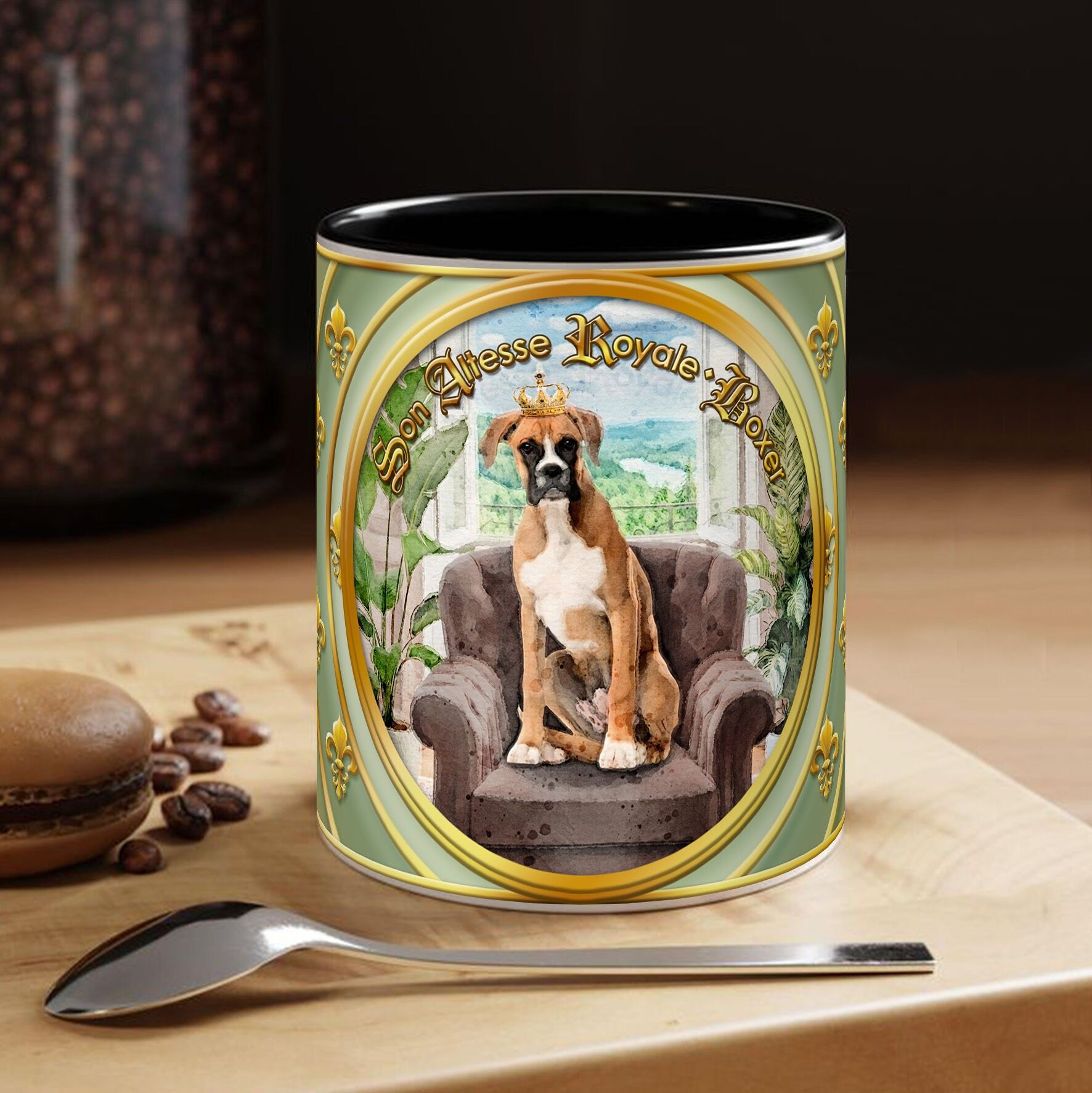 MUG - Dog - BOXER - Collectible."His Royal Highness"