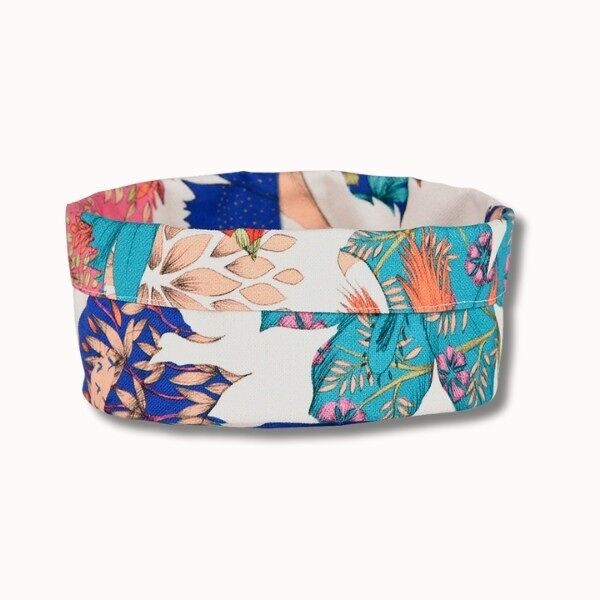 Cestino piccolo 15x7 Kimono fiore crema